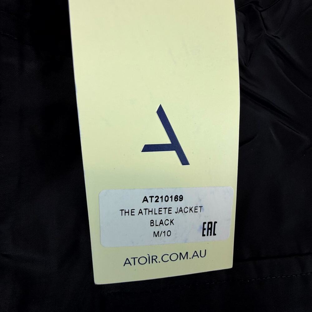 Atoir Sports Club The Athlete Jacket Womens 6 Black‎ Drawstring Waist Hooded - Picture 7 of 7
